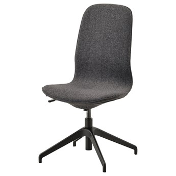 IKEA LÅNGFJÄLL Krzesło konferencyjne, Gunnared ciemnoszary/czarny, Przetestowano dla: 110 kg