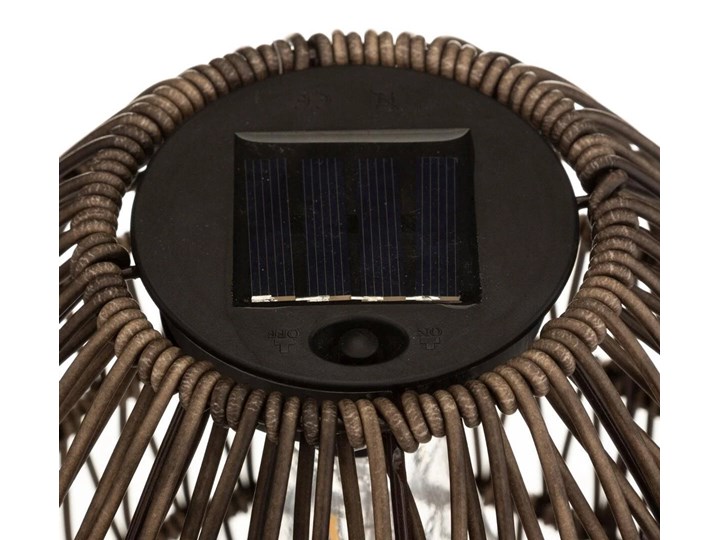 Lampion solarny z plecionym kloszem, Ø 21cm