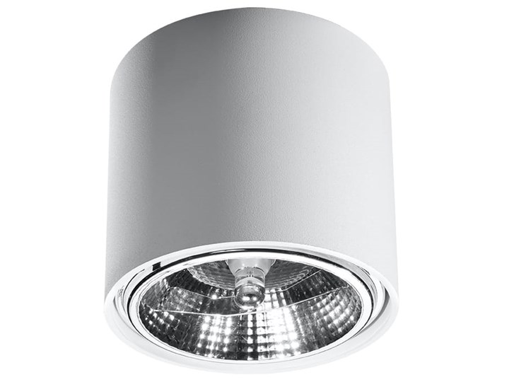 Nowoczesny Plafon TIUBE biały Lampa aluminium okrągła na sufit Idealna do salonu, sypialni, korytarza Oprawa sufitowa żarówka GU10 Oświetlenie SOLLUX