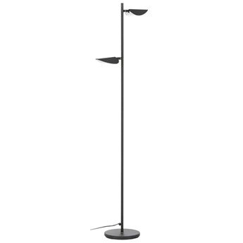 Lampa podłogowa metalowa czarna 140 cm