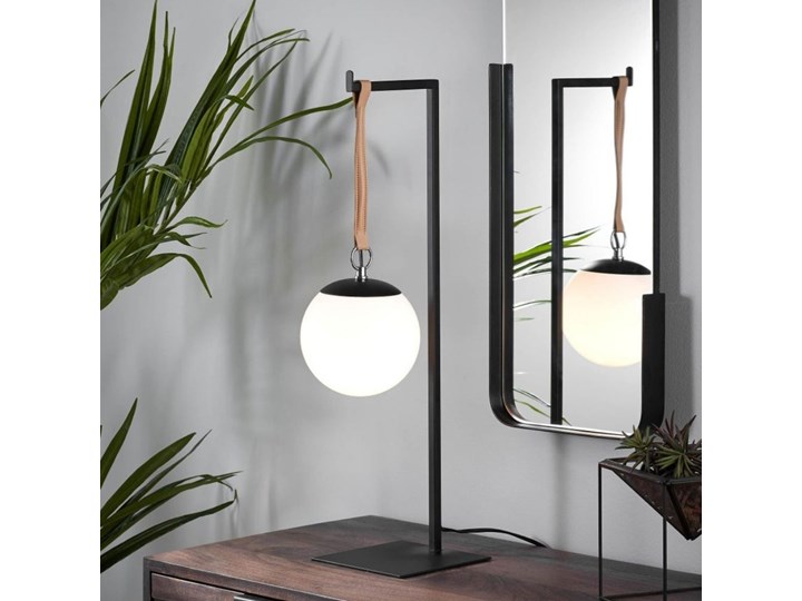 Lampa stołowa Monteiro czarna Metal Tworzywo sztuczne Szkło Kategoria Lampy stołowe