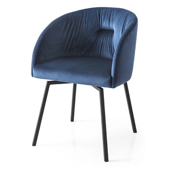 Rosie Soft krzesło z metalową podstawą i obrotowym siedziskiem