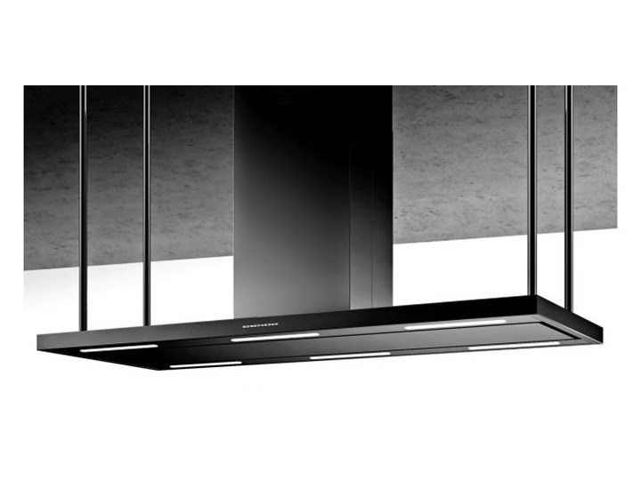 Okap wyspowy Centropolis Black 176 cm Szerokość 146 cm Poziom hałasu 35 dB