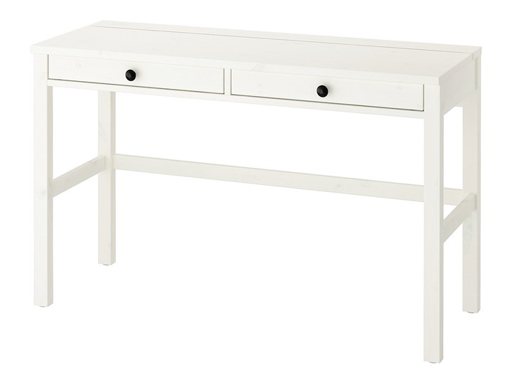 HEMNES Biurko z 2 szufladami Głębokość 47 cm Biurko konsola Drewno Szerokość 120 cm Kolor Biały