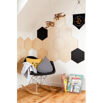 PANEL ŚCIENNY HEXAGON CZARNY DUŻY
