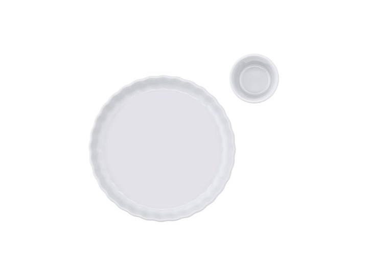 Kokilka okrągła ramekin DUKA GRESTEL 9 cm biała ceramika Kolor Biały Kategoria Naczynia do zapiekania