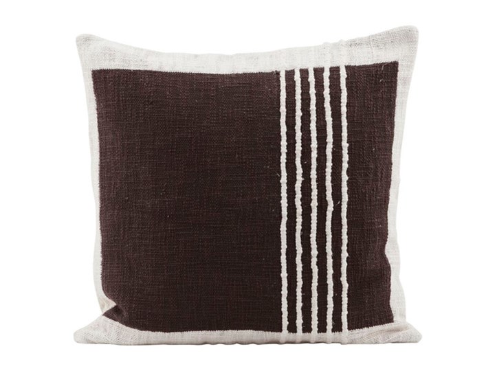 House Doctor - Poszewka na poduszkę Yarn Brown Poszewka dekoracyjna Aksamit Kolor Brązowy Len Kwadratowe 50x50 cm Bawełna Kategoria Poduszki i poszewki dekoracyjne