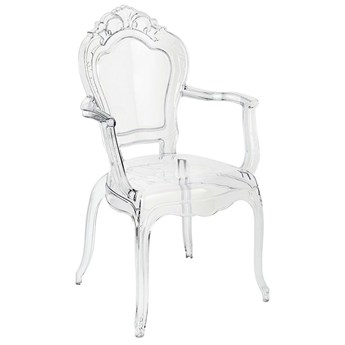 Stylizowane krzesło z tworzywa z podłokietnikami King Arm