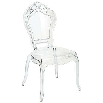 Stylizowane krzesło z tworzywa bez podłokietników King