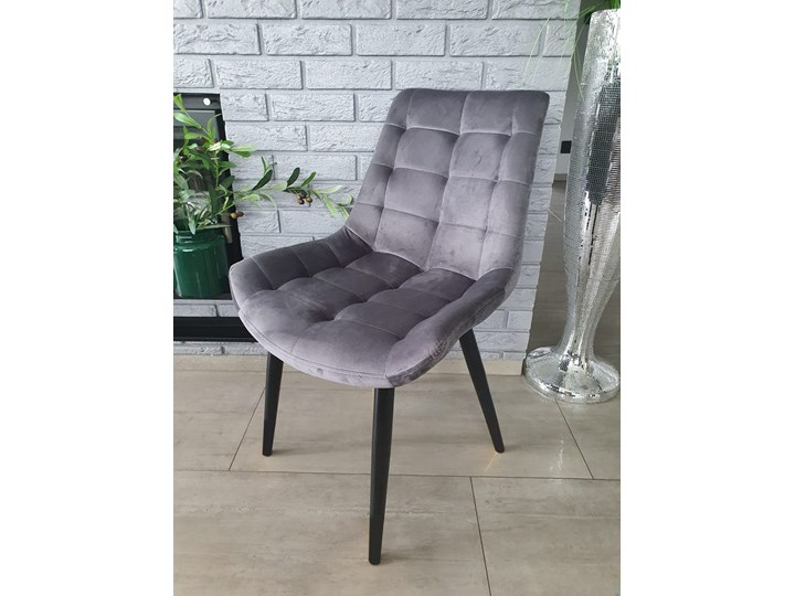 KRZESŁO TAPICEROWANE WELUR CIEMNO SZARE BiG 032 DOSTAWA 0zł Wysokość 87 cm Tkanina Metal Szerokość 54 cm Pomieszczenie Jadalnia Kolor Szary