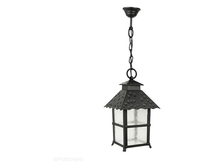 Klasyczna latarnia, czarna lampa zewnętrzna ogrodowa (wisząca, 1x E27) SU-MA (Cadiz) Lampa wisząca Kategoria Lampy ogrodowe