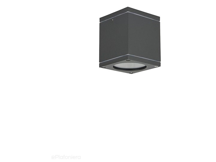 Lampa zewnętrzna sufitowa grafit (tuba kwadrat spot 9,5cm, 1x GU10) SU-MA (Midi) 1458 Lampa sufitowa Kolor Szary
