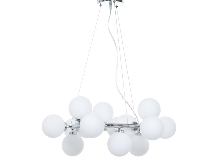 NOWOCZESNA LAMPA WISZĄCA CHROMOWANA MARSIADA W15 Lampa z abażurem Szkło Metal Lampa z kloszem Funkcje Brak dodatkowych funkcji