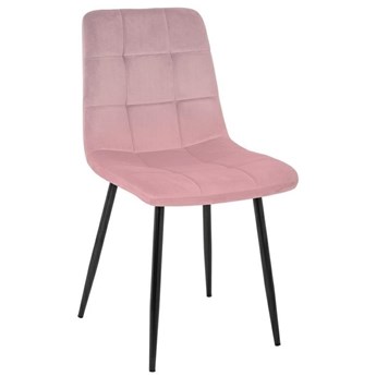 Welurowe krzesło z pikowanym siedziskiem Carlo