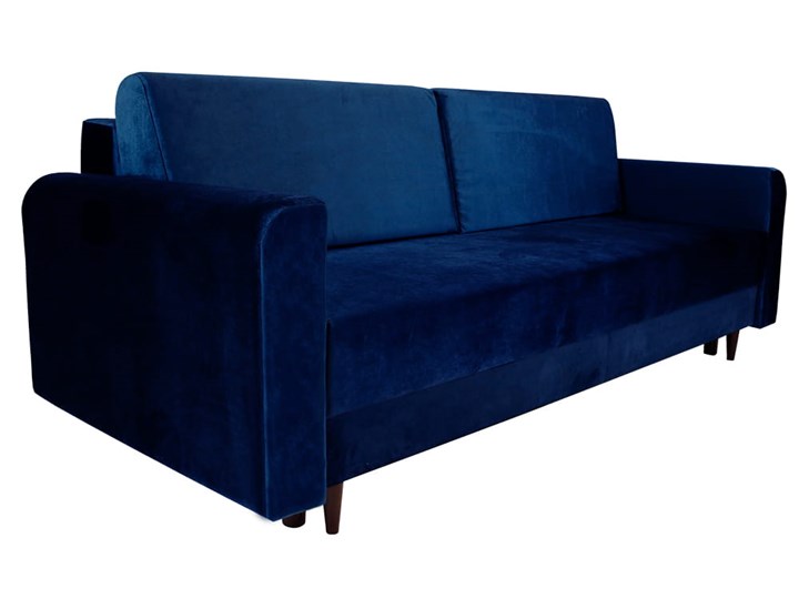 Nowoczesna sofa z funkcją spania ELIZA w kolorze ciemnoniebieskim Głębokość 97 cm Szerokość 225 cm Głębokość 55 cm Kolor Granatowy