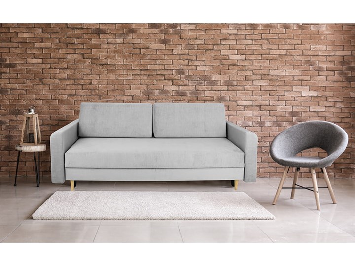 Nowoczesna sofa z funkcją spania ELIZA w kolorze szarym Głębokość 55 cm Szerokość 225 cm Głębokość 97 cm Styl Nowoczesny