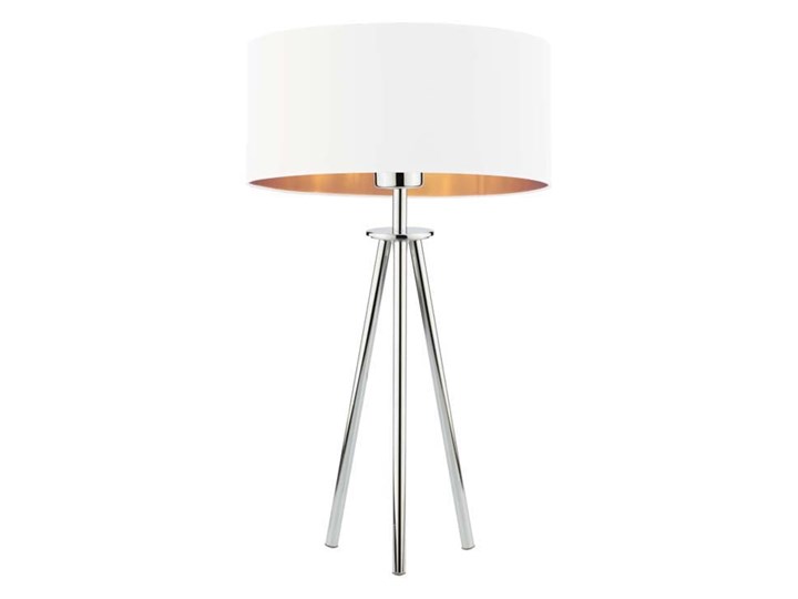 LAMPA NA STOLIK KANIS WALEC GOLDEN Chrom Kategoria Lampy stołowe Lampa z abażurem Wysokość 50 cm Stal Styl Nowoczesny