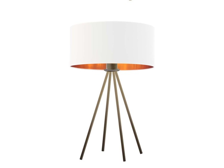 LAMPA NOCNA SELOS  WALEC GOLDEN Lampa z abażurem Stal Wysokość 50 cm Chrom Kategoria Lampy stołowe