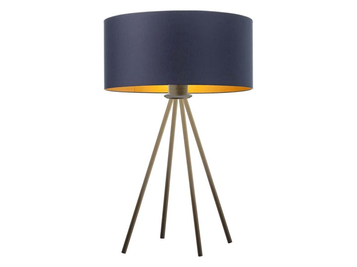 LAMPA NOCNA SELOS WALEC GOLDEN Lampa z abażurem Wysokość 50 cm Chrom Stal Styl Nowoczesny