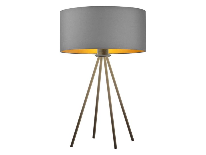 LAMPA NOCNA SELOS  WALEC GOLDEN Chrom Stal Lampa z abażurem Wysokość 50 cm Kategoria Lampy stołowe Styl Nowoczesny