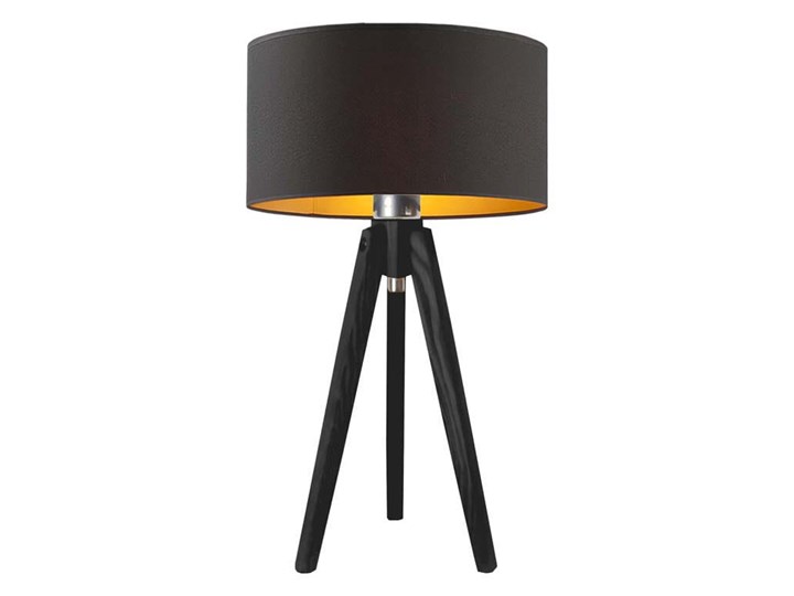 LAMPA NA STOLIK FORNA WALEC GOLDEN Drewno Lampa z abażurem Kategoria Lampy stołowe Wysokość 50 cm Styl Nowoczesny