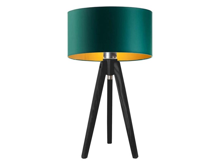 LAMPA NA STOLIK FORNA WALEC GOLDEN Wysokość 50 cm Drewno Lampa z abażurem Kategoria Lampy stołowe