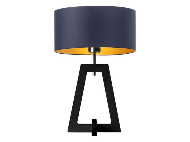 LAMPA NA STOLIK TERIO WALEC GOLDEN Lampa z abażurem Drewno Wysokość 47 cm Pomieszczenie Sypialnia