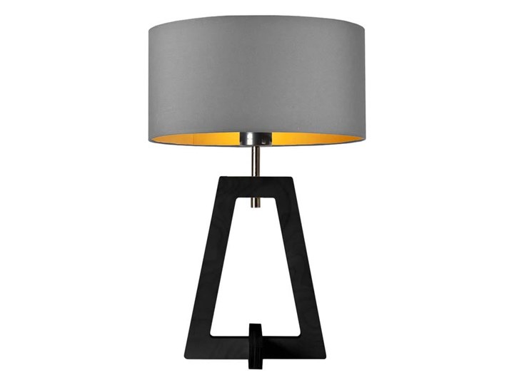 LAMPA NA STOLIK TERIO WALEC GOLDEN Pomieszczenie Salon Drewno Lampa z abażurem Wysokość 47 cm Kategoria Lampy stołowe