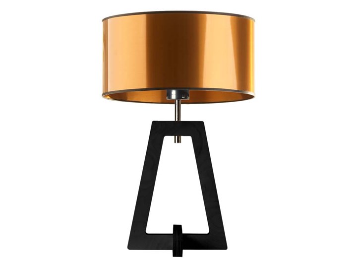 LAMPA NA STOLIK TERIO WALEC BRILL Tworzywo sztuczne Wysokość 47 cm Drewno Lampa z abażurem Pomieszczenie Salon Styl Nowoczesny
