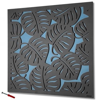 Panel ścienny Liść Monstera niebieski