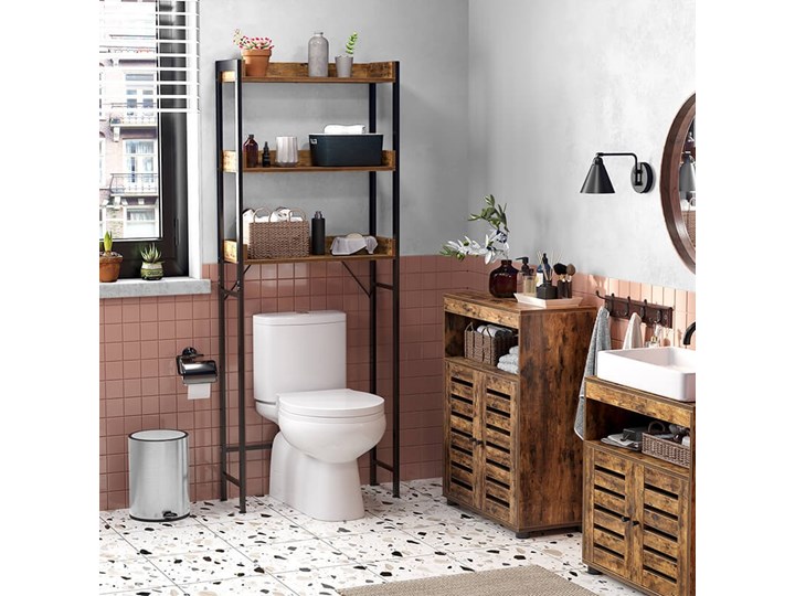 Bettso Wysoki regał nad pralkę w stylu industrialnym Kategoria Witryny