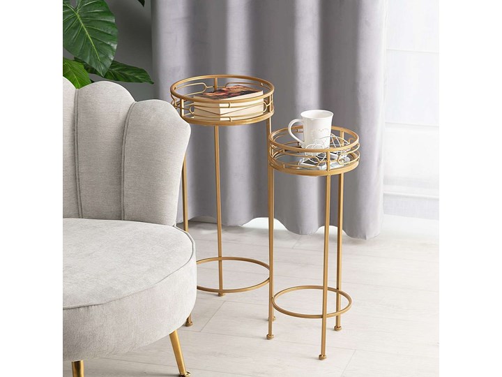 Komplet stolików Crystal 2szt., ⌀25/30 x 62/71 cm Kwietnik Kategoria Doniczki i kwietniki