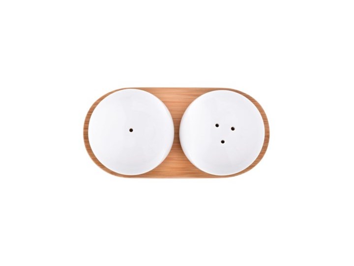 Zestaw solniczka pieprzniczka DUKA WAREWOOD porcelana Zestaw do przypraw Ceramika Drewno Solniczka i pieprzniczka Kolor Brązowy