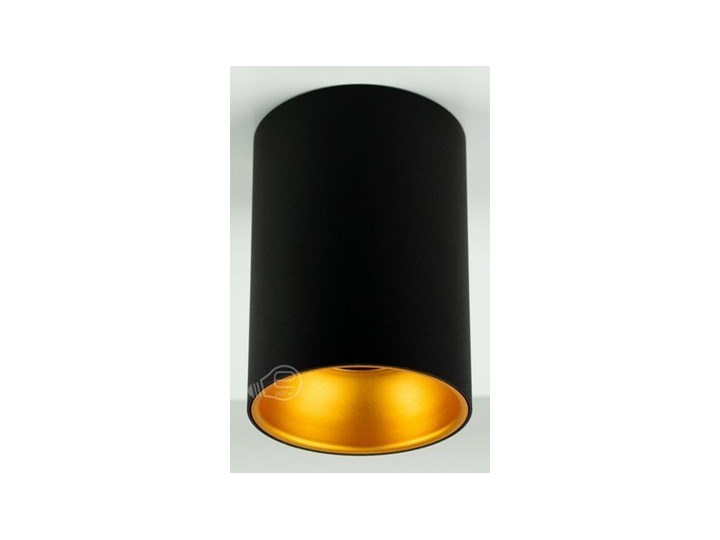 Punktowa oprawa sufitowa natynkowa ZAMA Black Gold GU10 okrągła czarna, środek złoty IP20 EDO777343 EDO Okrągłe Oprawa stropowa Kolor Czarny