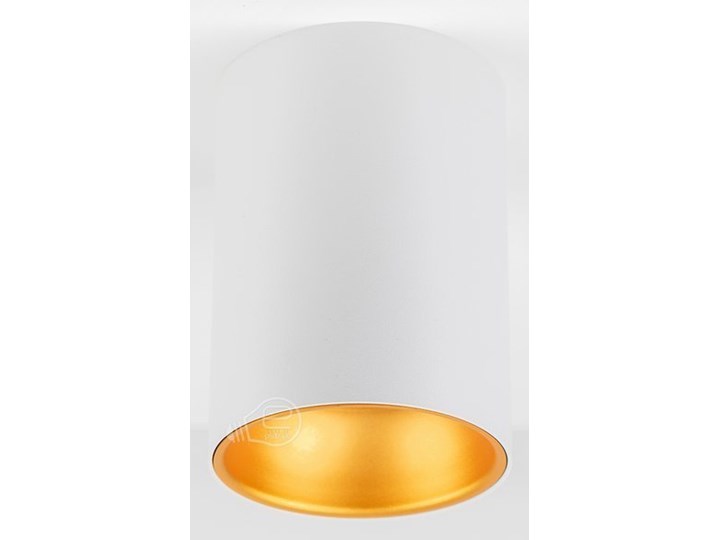 Punktowa oprawa sufitowa natynkowa ZAMA White Gold GU10 okrągła biała, środek złoty IP20 EDO777342 EDO Oprawa stropowa Okrągłe Kolor Biały