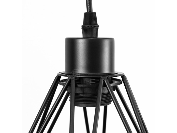Lampa wisząca ALAMBRA SORO 3xE27 czarna EDO777195 EDO Stal Szkło Metal Lampa z kloszem Tkanina Lampa inspirowana Styl Nowoczesny