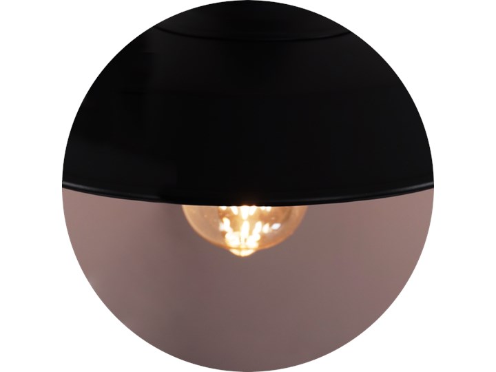 Lampa wisząca LOFT GRAVIS E27 czarna łańcuch 1m EDO777185 EDO Metal Tkanina Ilość źródeł światła 1 źródło Szkło Lampa inspirowana Lampa z kloszem Stal Pomieszczenie Salon