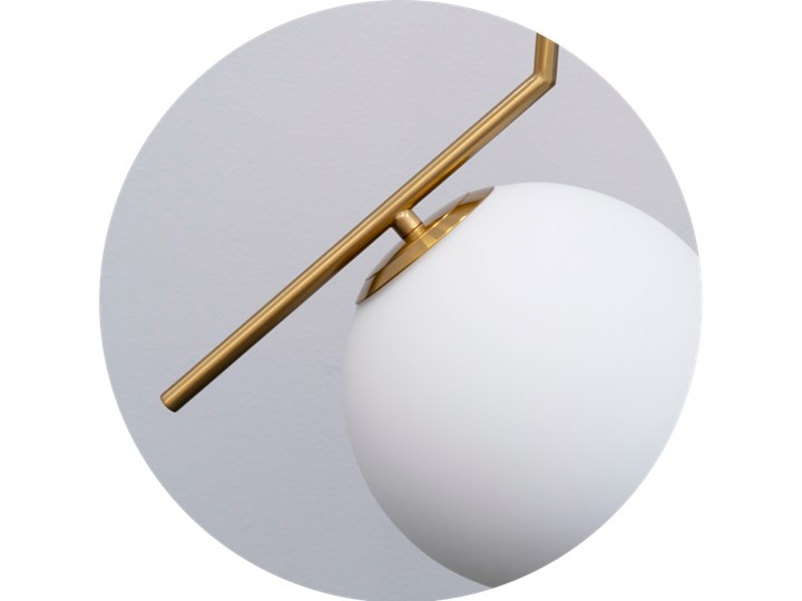 Lampa wisząca PELOTA E27 złoty biały EDO777202 EDO Styl Glamour Tkanina Stal Lampa inspirowana Lampa z kloszem Metal Szkło Styl Nowoczesny