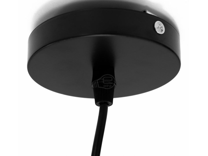 Lampa wisząca HAREN Black TR E27 czarna matowa EDO777178 EDO Stal Lampa inspirowana Lampa z kloszem Szkło Tkanina Metal Pomieszczenie Kuchnia