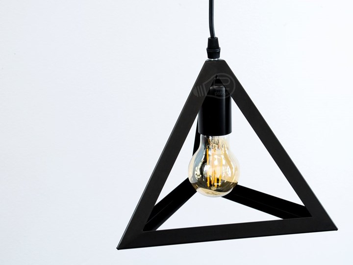 Lampa wisząca HAREN Black TR E27 czarna matowa EDO777178 EDO Stal Lampa z kloszem Szkło Metal Lampa inspirowana Tkanina Pomieszczenie Salon