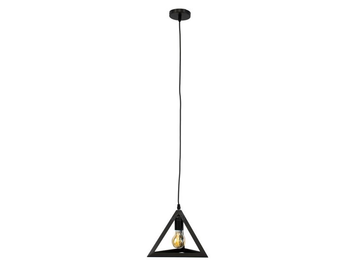 Lampa wisząca HAREN Black TR E27 czarna matowa EDO777178 EDO Tkanina Lampa z kloszem Stal Metal Lampa inspirowana Szkło Styl Skandynawski