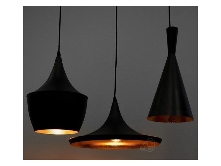 Lampa wisząca LACRI OV 3xE27 czarna pozłacana EDO777182 EDO Stal Metal Pomieszczenie Sypialnia Lampa z kloszem Szkło Tkanina Lampa inspirowana Kolor Czarny
