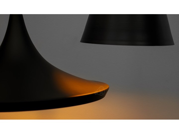 Lampa wisząca LACRI OV 3xE27 czarna pozłacana EDO777182 EDO Metal Lampa z kloszem Pomieszczenie Sypialnia Stal Szkło Tkanina Lampa inspirowana Ilość źródeł światła 3 źródła