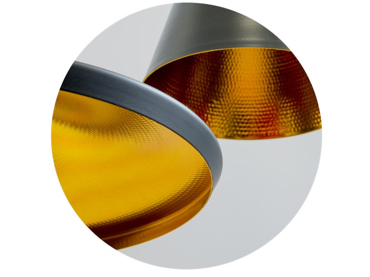 Lampa wisząca LACRI OV 3xE27 czarna pozłacana EDO777182 EDO Szkło Stal Metal Lampa z kloszem Lampa inspirowana Tkanina Pomieszczenie Sypialnia