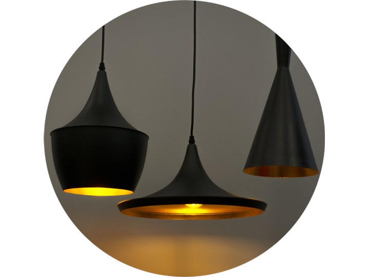 Lampa wisząca LACRI OV 3xE27 czarna pozłacana EDO777182 EDO Lampa inspirowana Stal Pomieszczenie Salon Szkło Metal Lampa z kloszem Tkanina Kategoria Lampy wiszące