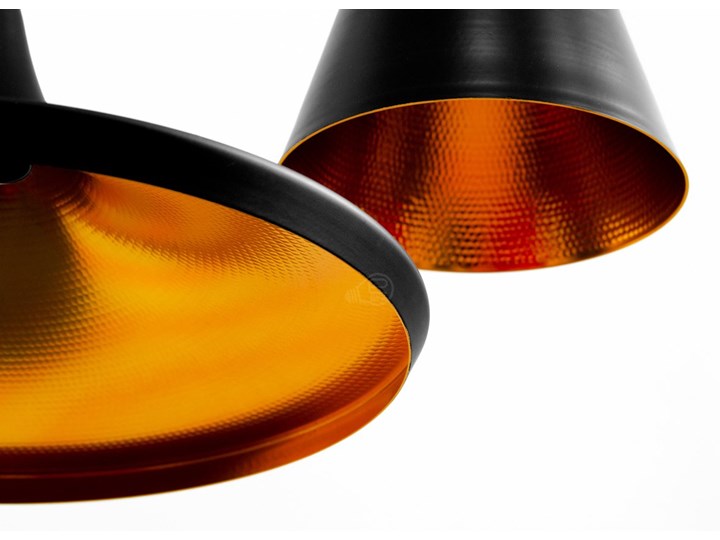 Lampa wisząca LACRI SQ 3xE27 czarna pozłacana EDO777181 EDO Tkanina Lampa z kloszem Metal Stal Lampa inspirowana Szkło Kategoria Lampy wiszące