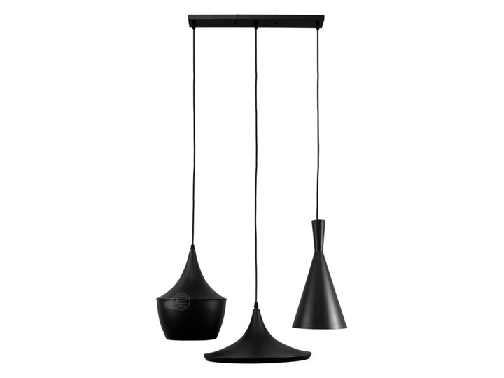 Lampa wisząca LACRI SQ 3xE27 czarna pozłacana EDO777181 EDO Lampa z kloszem Tkanina Pomieszczenie Salon Lampa inspirowana Stal Szkło Metal Pomieszczenie Sypialnia