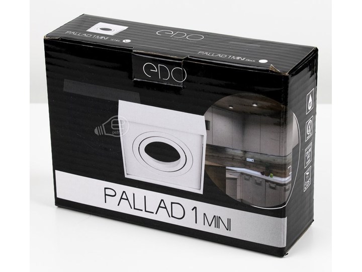 Punktowa oprawa sufitowa wpuszczana PALLAD 1 MINI Black IP20 kwadratowa czarna EDO777125 EDO Kwadratowe Oprawa wpuszczana Oprawa stropowa Kolor Czarny