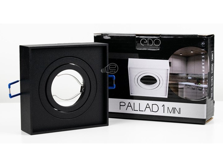 Punktowa oprawa sufitowa wpuszczana PALLAD 1 MINI Black IP20 kwadratowa czarna EDO777125 EDO Oprawa wpuszczana Oprawa stropowa Kwadratowe Kolor Czarny