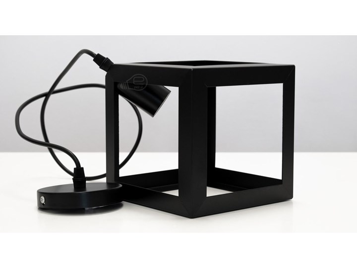 Lampa wisząca FERRUM Black SQ E27 żelazna czarna matowa EDO777176 EDO Styl Vintage Lampa inspirowana Szkło Metal Stal Tkanina Pomieszczenie Kuchnia